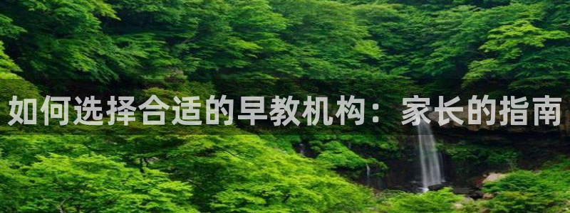 恒行5娱乐：如何选择合适的早教机构：家长的指南