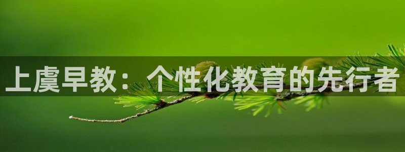 恒行娱乐5ll533主管正直：上虞早教：个性化教育的先行者