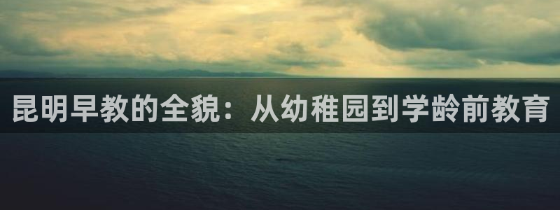 恒行娱乐吴74OOO5:昆明早教的全貌:从幼稚园到学龄前教育