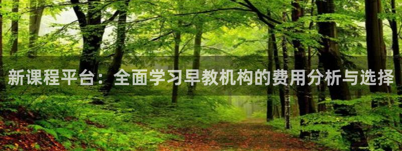 恒行娱乐蜗74ooo5指磁：新课程平台：全面学习早教机构的费用分析与选择