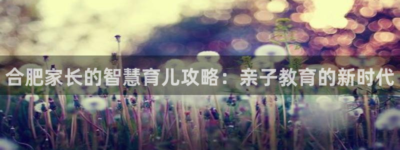 恒行开户娱乐赞议6ll5l:合肥家长的智慧育儿攻略:亲子教育的新时代