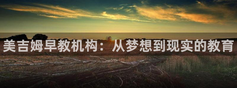 恒行娱乐鸟74ooo5判官:美吉姆早教机构:从梦想到现实的教育