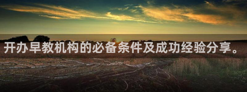 恒行2地74OOO5：开办早教机构的必备条件及成功经验分享。