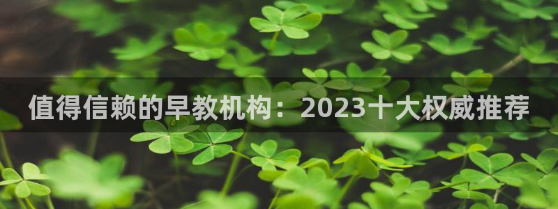 恒行娱乐陈74OOO5：值得信赖的早教机构：2023十大权威推荐