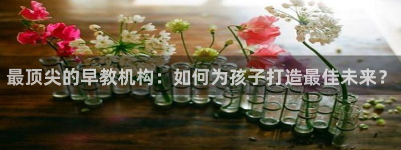 恒行2沈74OOO5：最顶尖的早教机构：如何为孩子打造最佳未来？