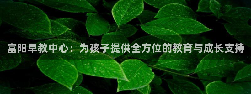 恒行2许74OOO5：富阳早教中心：为孩子提供全方位的教育与成长支持