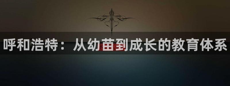 恒行娱乐河沂74ooo5程：呼和浩特：从幼苗到成长的教育体系